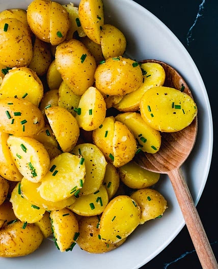 Aardappeltjes stomen in de oven