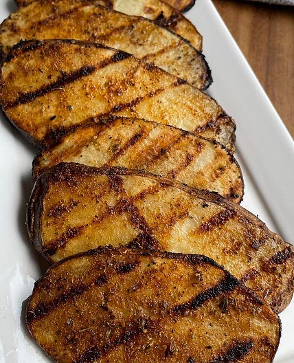Grilled potatoes