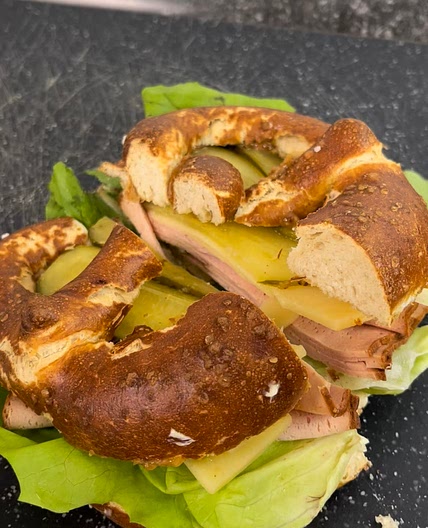 Bavarian pretzel sandwich