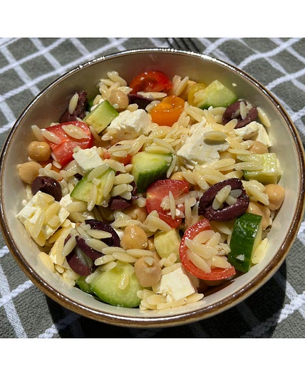 Vegetarian Greek Orzo Pasta Salad