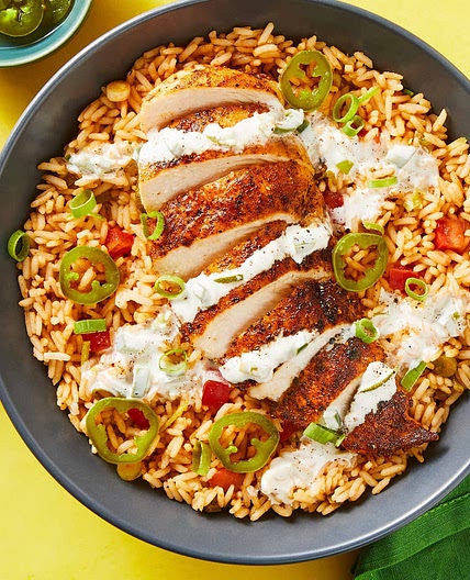 Spicy Peruvian Chicken and Loaded Rice