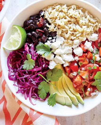 Open burrito bowl