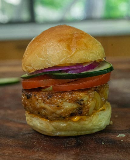 5 Ingredient Cajun Shrimp & Crab Burger or Slider