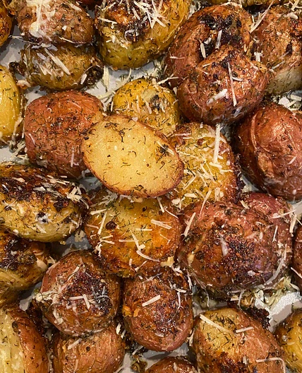 garlicky dill crispy potatoes 