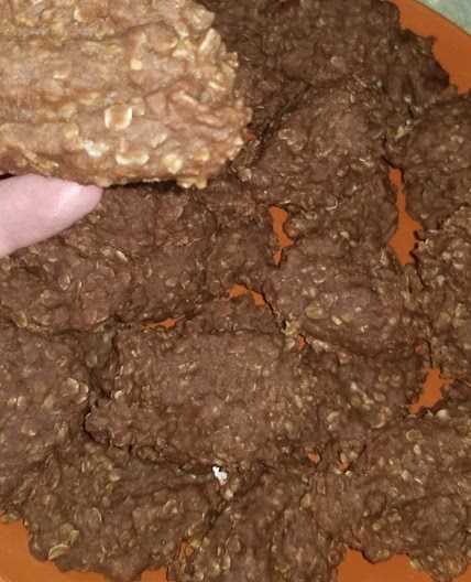 Boiled Chocolate Peanutbutter Oatmeal Drop Cookies