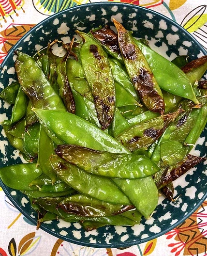 Snap Peas, air fried