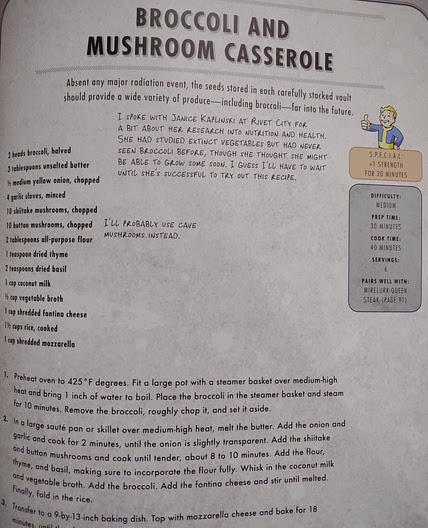 Broccoli mushroom casserole