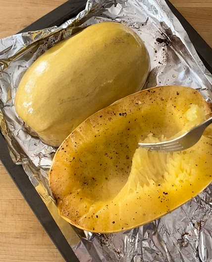 Roasted spaghetti squash 
