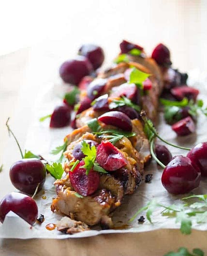 Chipotle Grilled Pork Tenderloin with Fresh Cherry Salsa