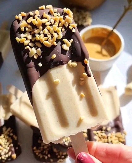 Bookmark these Peanut Butter Popsicle for a quick frozen treat 🖐 Follow for more Vegan Baking Recipes⁠ .⁠ INGREDIENTS⁠ .⁠ ▢¾ cup Peanut Butter⁠ ▢1 tablespoon Chia Seeds⁠ ▢1 ½ cup Canned Coconut Milk - shake before opening⁠ ▢¼ cup Maple Syrup - or sugar-fr