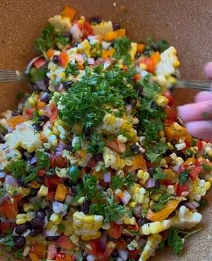 Quick and Easy Cowboy Caviar… this salad is 🔥! Introduced to me by my son, who is a great cook himself, originated in Texas in the 40’s, and we have changed it a bit to make it our own, and the result was amazing! Basically, combine anything you have in t