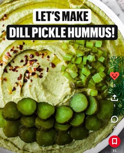 Dill Pickle Bean-Free Hummus