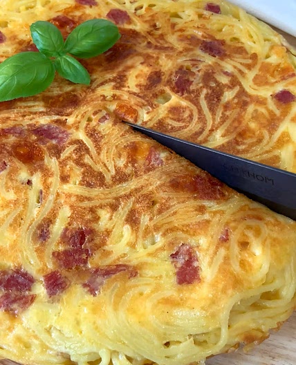 FRITTATA DI SPAGHETTI  (Spaghetti Pie)