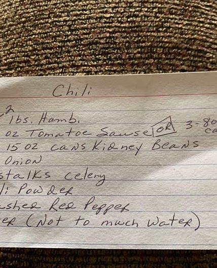 Grandma Donna’s Chili