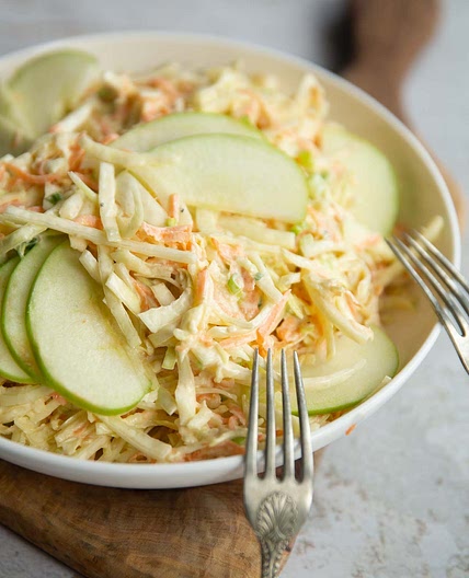 Crispy & Creamy Apple Slaw