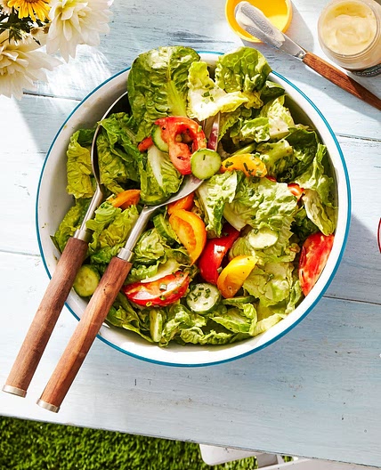 Tossed Salad with Green Goddess Dressing