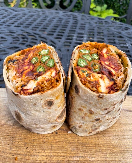 Tandoori Chicken Madras Naan Wraps