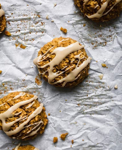 Maple-Glazed Pumpkin Oatmeal Cookies