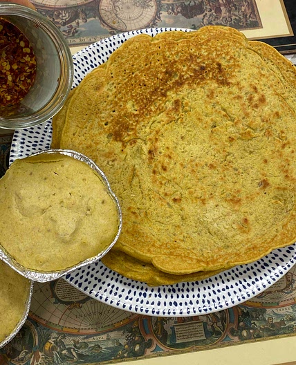 Teff and besan dosa
