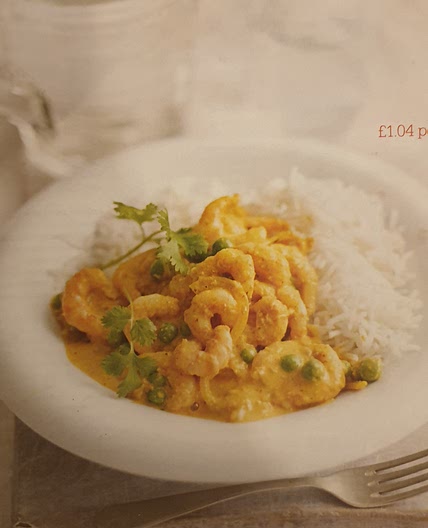 Pea and prawn korma
