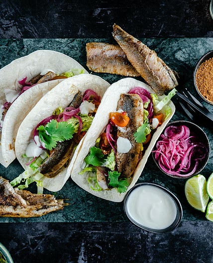 Herring tacos