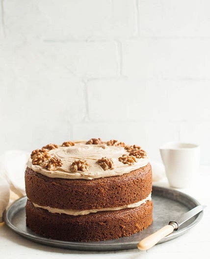 Walnut Cake with Coffee Buttercream