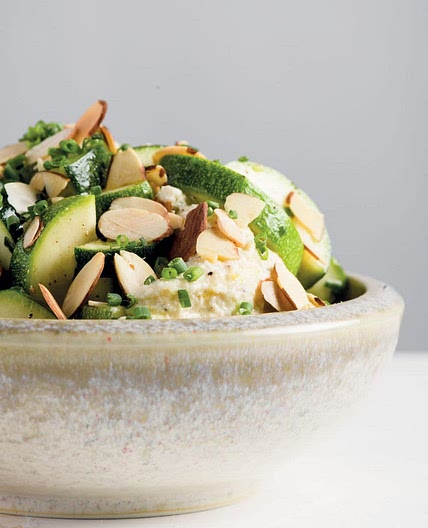 Zucchini Salad with Lemon, Ricotta and Herbs