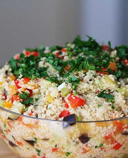 Couscous Salad | Ready in 15 minutes! - Gourmandelle | Vegetarian Blog