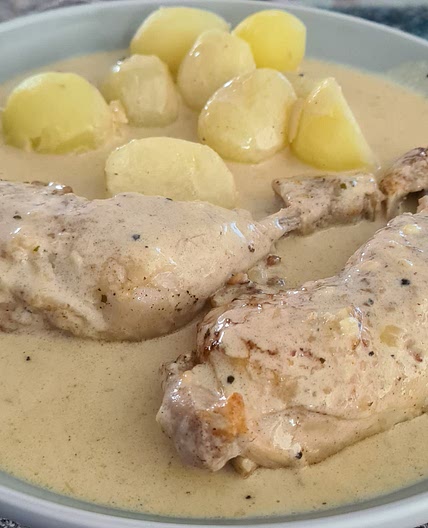 Chicken in White Wine Sauce