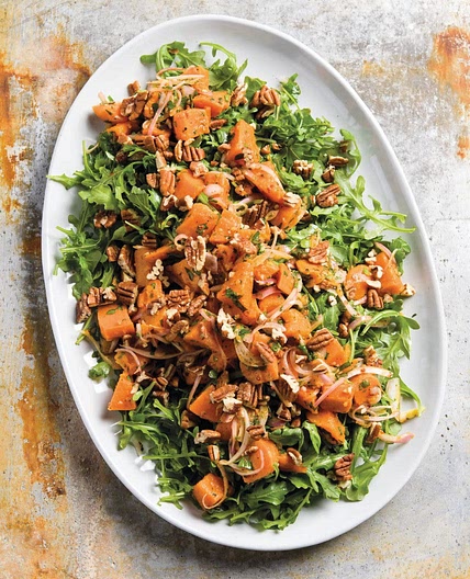 Sweet Potato and Arugula Salad with Chimichurri Vinaigrette