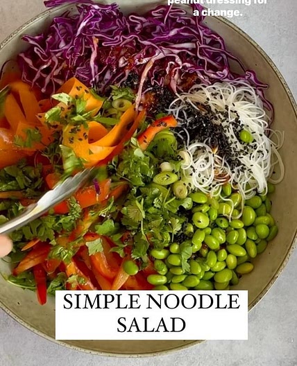 RAINBOW ASIAN VERMICELLI NOODLE SALAD