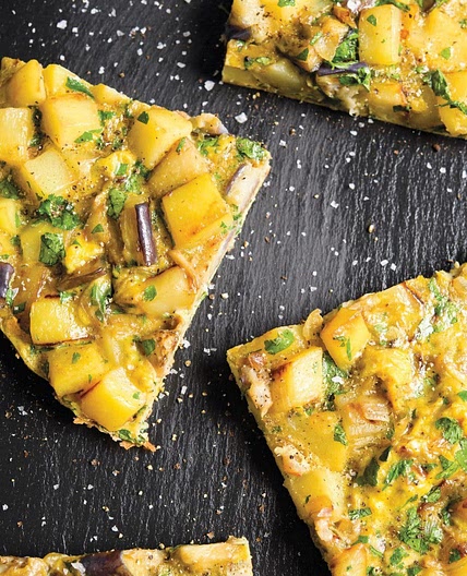 Potato and Eggplant Tortilla Española