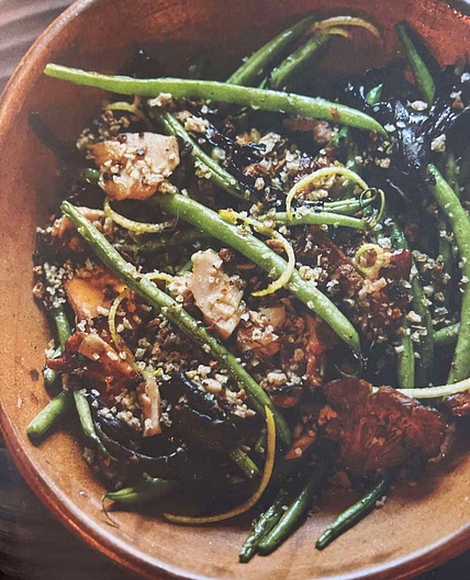 Green bean. tuna, and mushroom “casserole”