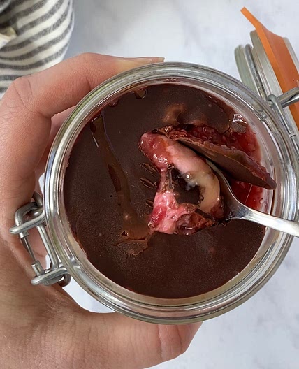 Cherry Bakewell Choc Shell Overnight Oats
