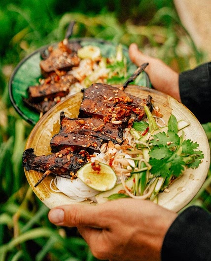 King Oyster Mushroom & Tofu Yakitori - Avant-Garde Vegan