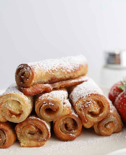 Cinnamon Roll French Toast Roll-Ups (Air Fryer Recipe)