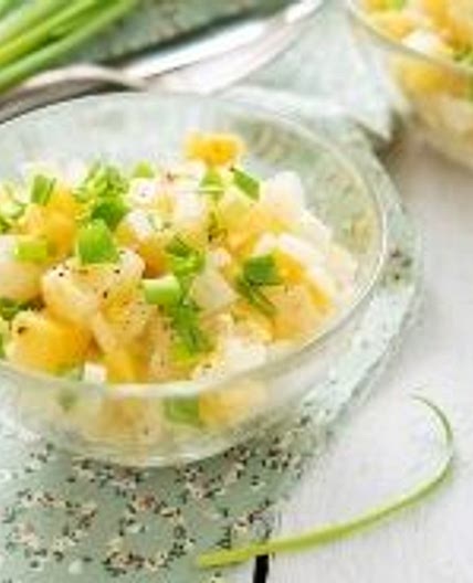 Green potato salad
