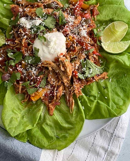 Instant Pot Chicken Fajitas (with lettuce cups)