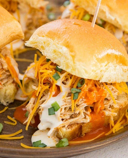 Instant Pot Buffalo Chicken Sliders