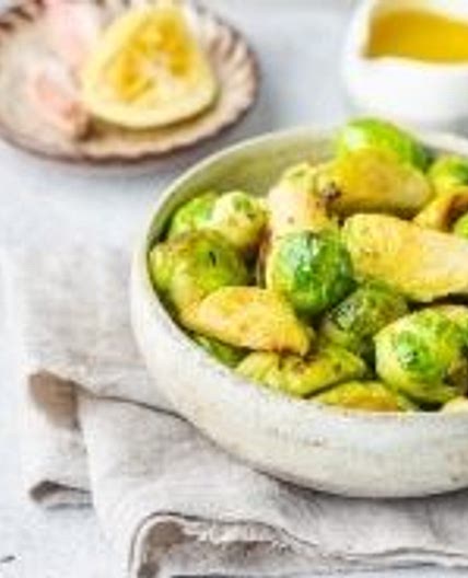 Roasted Brussels sprouts with rice vinegar