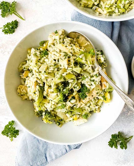 Pesto Chicken Risotto