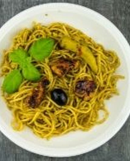 Green Spaghetti with Poblano Chili Recipe