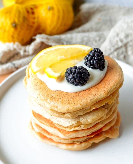 Lemon Protein Pancakes (oil-free)
