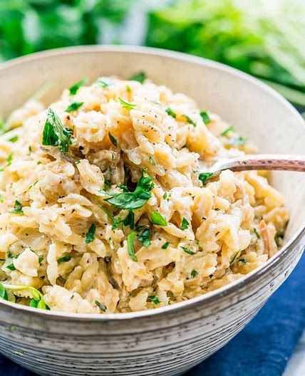 Creamy Garlic Parmesan Orzo
