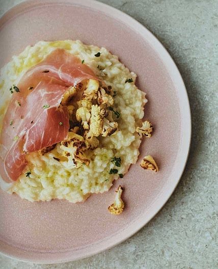 Creamy cauliflower risotto