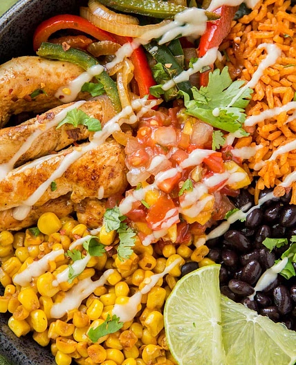 Healthy Chicken Fajita Bowls