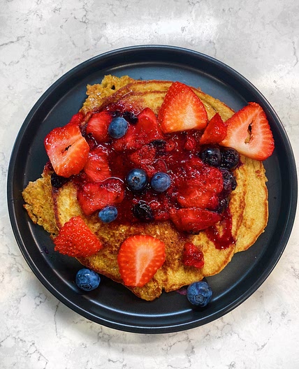 Banana oatmeal pancakes