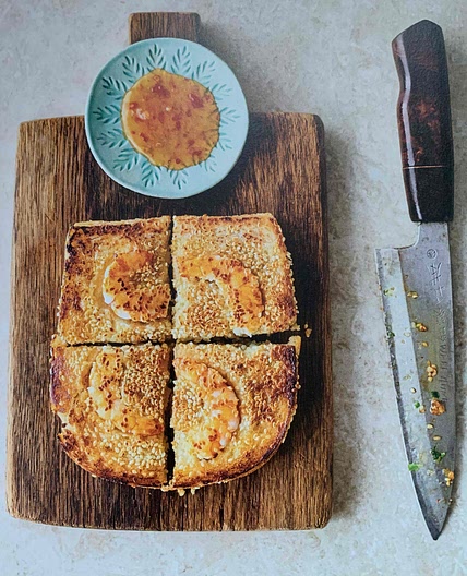 Prawn toast toastie