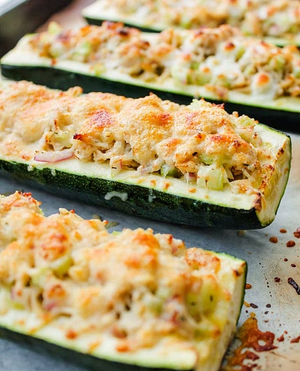 Stuffed Zucchini Boats - Easy + healthy meal recipe
