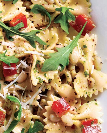 Salade de boucles au pesto de roquette | Guide de nutrition de l'athlète en ligne